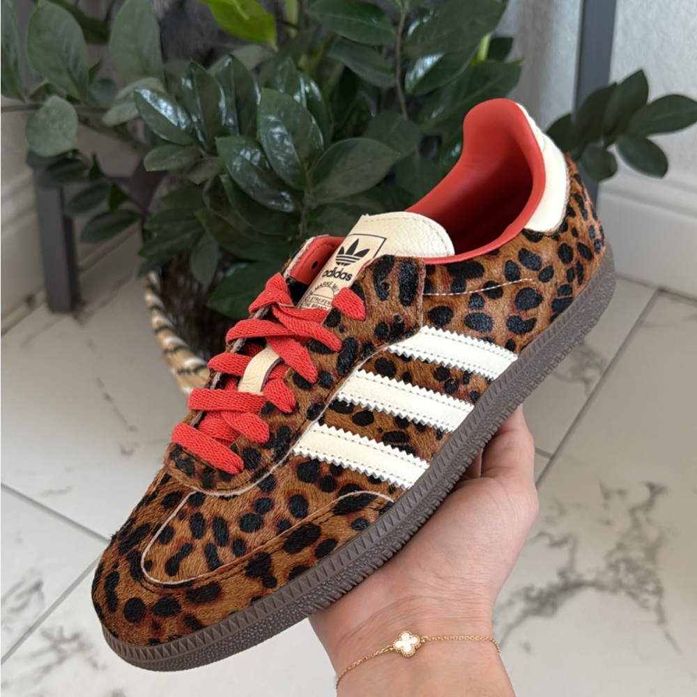 Adidas Samba Red Leopard